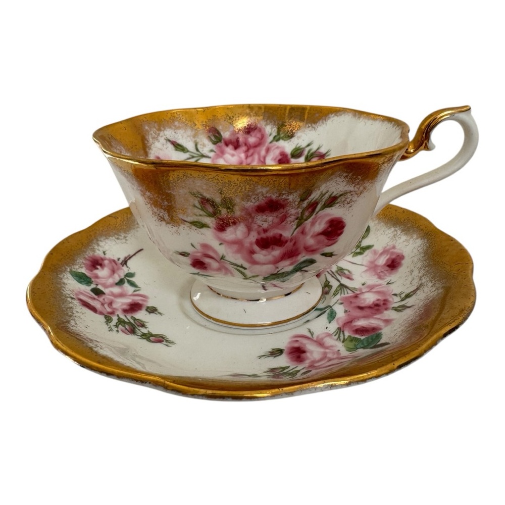Royal Albert Blue Moonlight Rose Footed Coffee Teacup Cup Saucer China - Picture 1 of 5